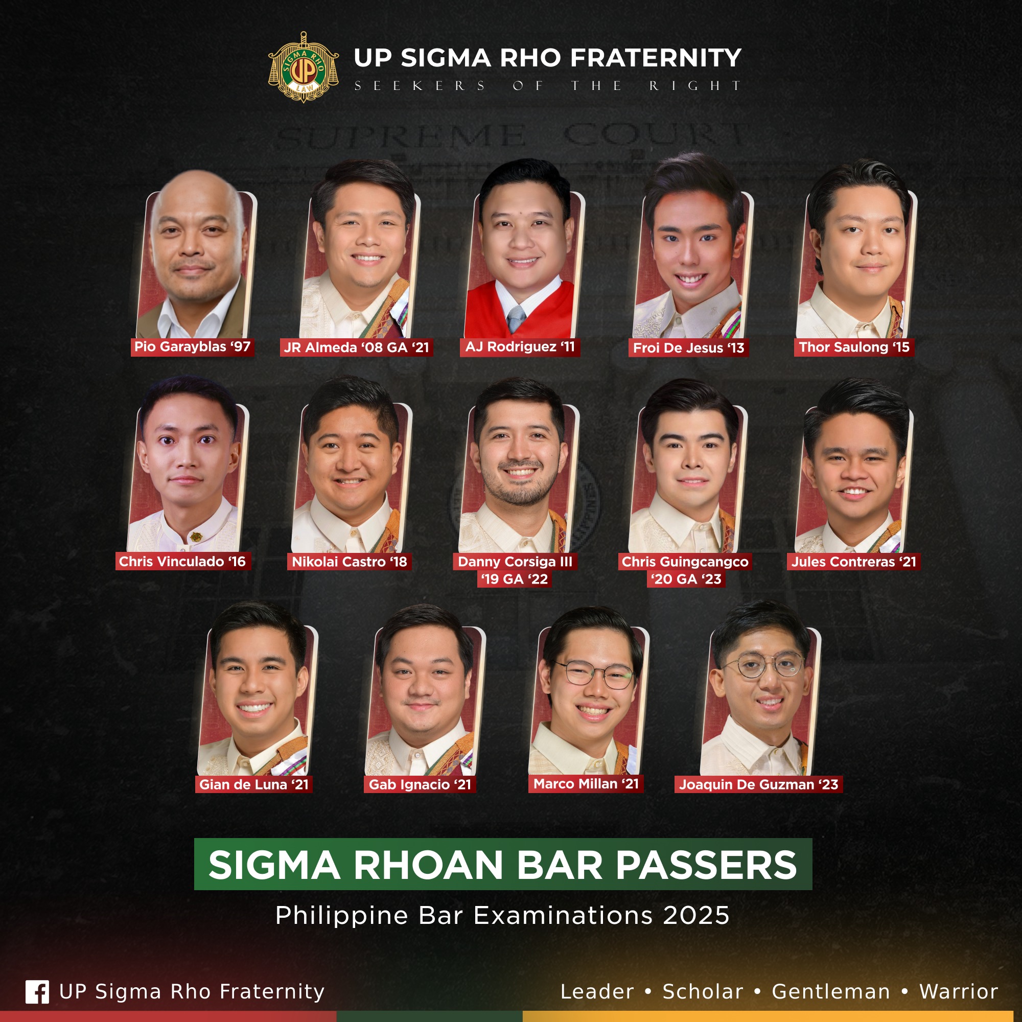 14 SIGMA RHOANS CONQUER THE 2025 BAR EXAMINATIONS